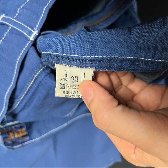 Vintage Y2k 90s Replay Blue Cargo Work Pants size 33 - Picture 9 of 14